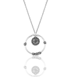 Söğütlü Silver Gümüş para modeli eksenler kolyesi
