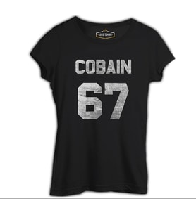 Kurt Cobain - 67 Siyah Kadın Tshirt