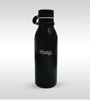 BK Gift Kişiye Özel Şişe Şeklinde Siyah Çelik Termos 500ml