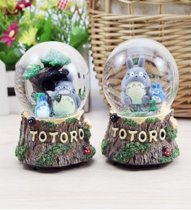Totoro Chinchilla Tasarımlı Püskürtmeli Işıklı ve Müzikli Kar Küresi