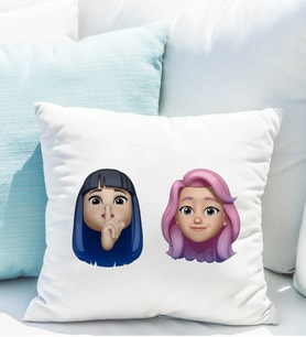 Emoji Kız Arkadaş Stiker Yastığı