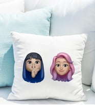 Emoji Kız Arkadaş Stiker Yastığı