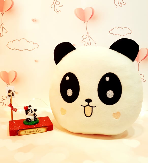 Sevimli Panda Notluk Ve Polar Yastık Hediye Seti