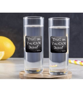 BK Gift Kişiye Özel Renkli Baskılı Trust Me You Can Dance Tasarımlı İkili Vodka Bardağı-2 (Beyaz)
