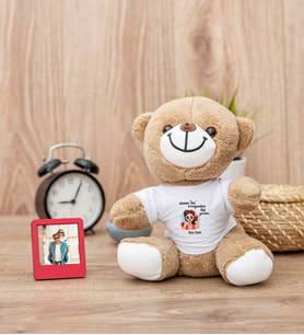 Övmeyeceksen Hiç Yazma Peluş Ayıcık ve Mini Fotoğraf Çerçevesi