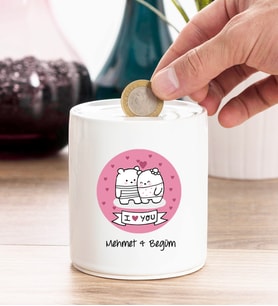 Aşık Çiftlere Özel Kişiye Özel Kumbara