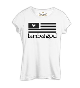 Lamb of God - Logo Beyaz Kadın Tshirt