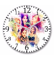 Girls' Generation Duvar Saati Bombeli Gercek Cam