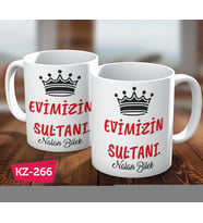 Anneler Gününe Özel Evimizin Sultanı İsimli Kişiye Özel Hediye Kupa Bardak