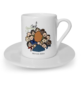 BK Gift Kişiye Özel Sınıf Öğretmeni Türk Kahvesi Fincanı  3