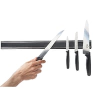 Duvara Monte Mıknatıslı Bıçak Askısı 33 cm (Siyah)