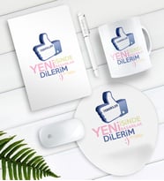 BK Gift Kişiye Özel Yeni İşinde Başarılar Dilerim Defter Kalem Kupa Mouse Pad Seti-3 (Model 1)