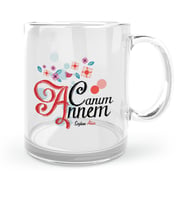 BK Gift Kişiye Özel Canım Annem Cam Kupa Bardak  18