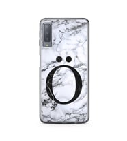 Samsung A7 (2017) Beyaz Mermer Harf Tasarımlı Telefon Kılıfı Ö-Harfi 