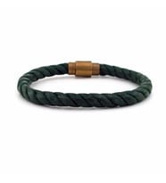 HAKİ YEŞİL HALAT BRONZ METAL MIKNATISLI ERKEK BİLEKLİK BT423