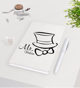 BK Gift Kişiye Özel Sevgililer Günü Beyaz Defter Kalem Seti-94