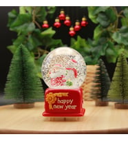 Yılbaşı Kar Küresi Işıklı ve Müzikli Happy New Year