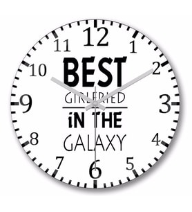 Melhor Amiga da  Galaxia  Duvar Saati Bombeli Gercek Cam