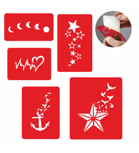 Gökyüzü  Dövme ve Şablon Seti Tattoo SPREYSİZ
