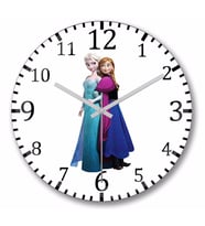 Elsa Kristoff Rapunzel Anna Frozen Duvar Saati Bombeli Gercek Cam