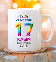 BK Gift Kişiye Özel Doğum Günü Beyaz Kupa Bardak