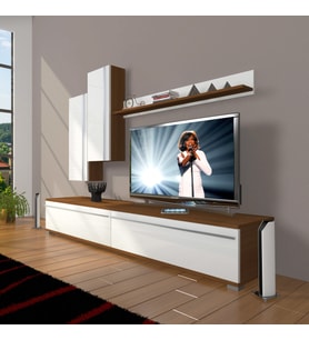 Decoraktiv Eko 7 Mdf Std Tv Ünitesi Tv Sehpası (Beyaz - Kahverengi)