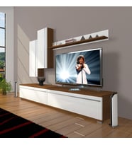 Decoraktiv Eko 7 Mdf Std Tv Ünitesi Tv Sehpası (Beyaz - Kahverengi)