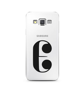 Samsung A3 (2015) Harf Tasarımlı Telefon Kılıfı E-Harfi 