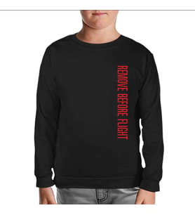 Uçuş - Remove Before the Flight Siyah Çocuk Sweatshirt