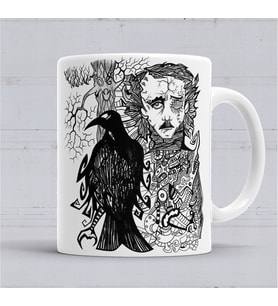 Edgar Allan Poe Kupa Bardak Porselen