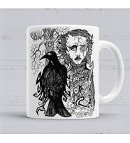 Edgar Allan Poe Kupa Bardak Porselen