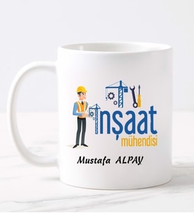 İnşaat Mühendisi  Kupa (Beyaz)