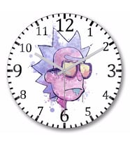 Rick Splat Duvar Saati Bombeli Gercek Cam