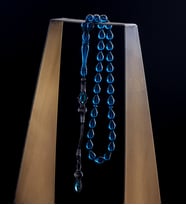 Tesbih Otağı Damla Kesim Gümüş Püsküllü Ateş Kehribar Tesbih