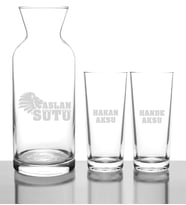 BK Gift Kişiye Özel Aslan Sütü Rakı Karaf Seti  2