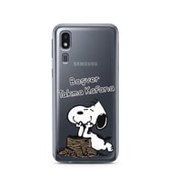 Snoopy Tasarımlı Süper Şeffaf Silikon Telefon Kılıfı Samsung A2 Core