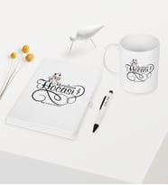 BK Gift Kişiye Özel Hocaların Hocası Temalı Beyaz Defter Kalem Kupa Seti - 3