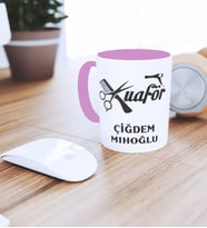 Kişiye Özel Baskılı Kuaför Kupası Pembe