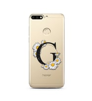 Papatya Harf Tasarım Süper Şeffaf Silikon Telefon Kılıfı Huawei Honor 7c-Y7 (201