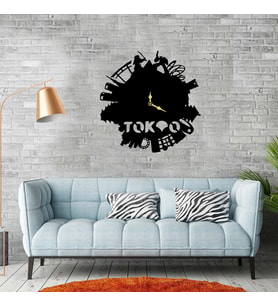 Tokyo  Temalı Duvar Saati
