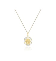 Diamond Line-Gülaylar Altın 14 Ayar Baget Taşlı Kolye