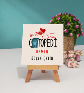 Mesajlı Ortopedi Uzmanı Dekoratif Taş Baskı 