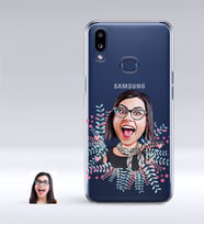 BK Gift Kişiye Özel Bayan Karikatürlü Samsung Galaxy A10s İnce Şeffaf Silikon Telefon Kapağı-50 (Beyaz)