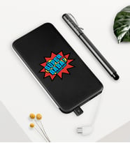 BK Gift Kişiye Özel Süper Baba Siyah 5000 mAh Powerbank ve Kalem Seti-2 (Model 1)