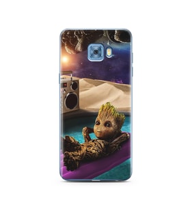 Baby Groot Tasarım Süper Şeffaf Silikon Telefon Kılıfı Samsung C5 Pro  