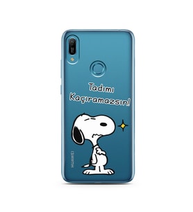 Snoopy Tasarımlı Süper Şeffaf Silikon Telefon Kılıfı Huawei Y6 (Prime) 2019