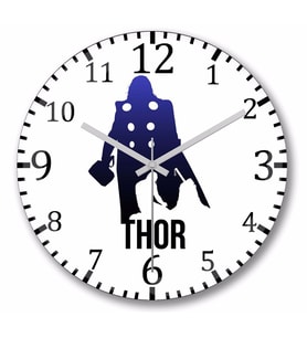The Avengers Thor Duvar Saati Bombeli Gercek Cam