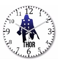 The Avengers Thor Duvar Saati Bombeli Gercek Cam