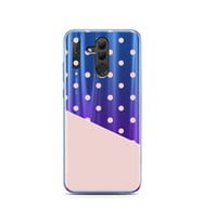 Çapraz Pembe Tasarımlı Süper Şeffaf Silikon Telefon Kılıfı Huawei Honor 20 Lite