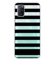Çizgi Tasarımlı Süper Şeffaf Silikon Telefon Kılıfı Oppo A52-A72
